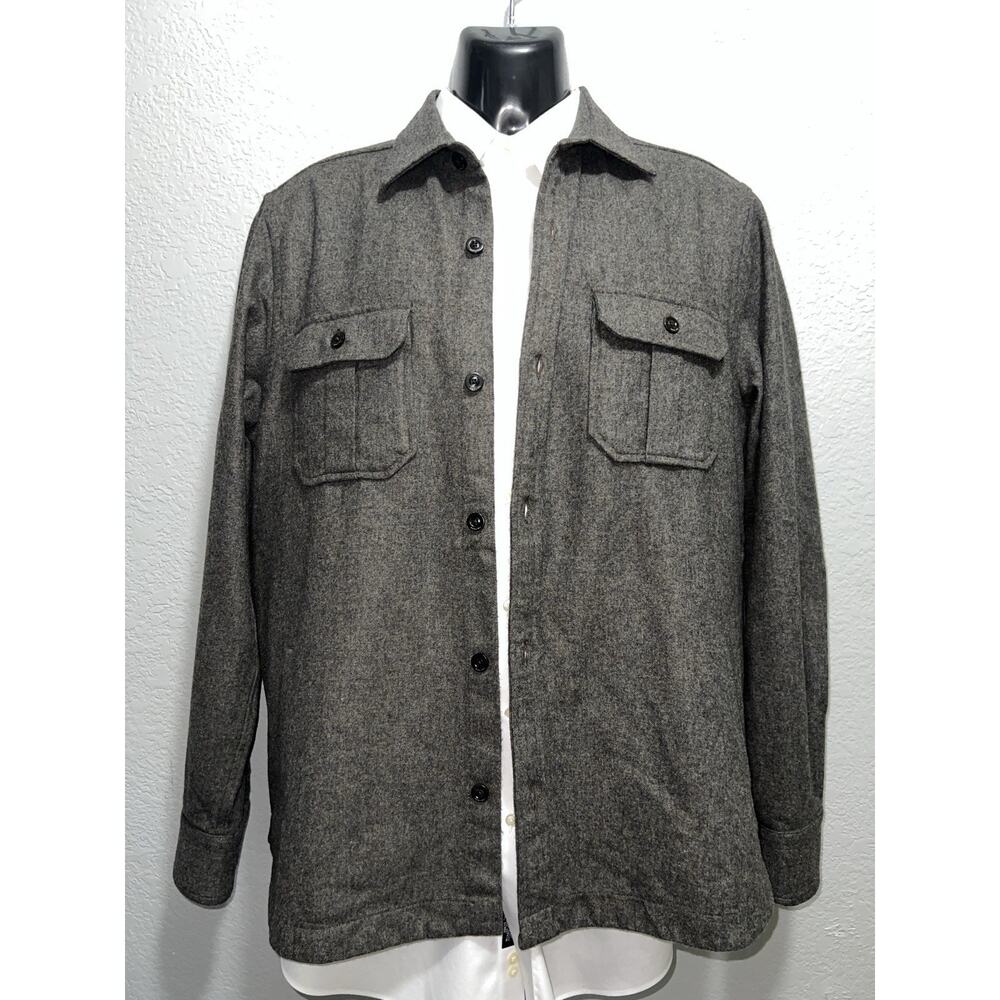 Boglioli Virgin Wool Overshirt Jacket Made in Italy Mens Size XXL